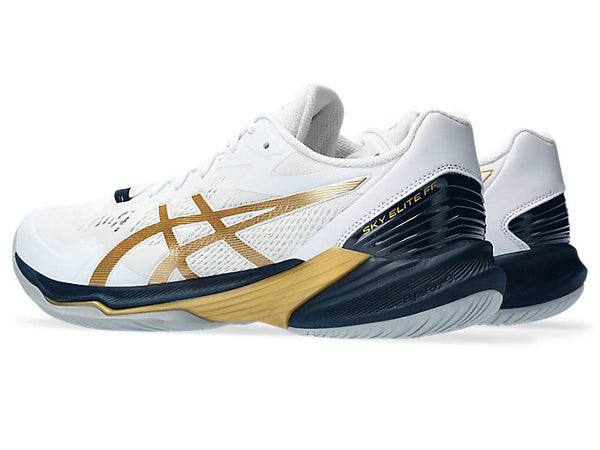 new color - Asics Sky Elite FF 2 Men's Court Shoes, White/Pure Gold
