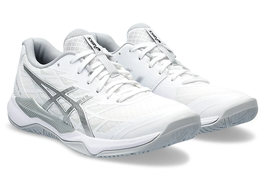 Sale 20 off Asics Gel Tactic 12 Women s Court Shoes White Pure Silver Discount in the cart