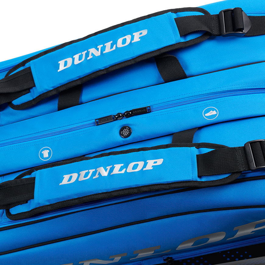 new - Dunlop FX Performance 12 Racquet Bag, Black/Blue