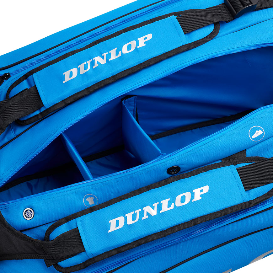 new - Dunlop FX Performance 12 Racquet Bag, Black/Blue