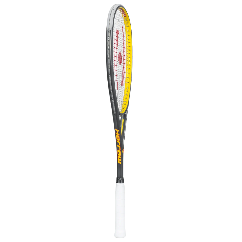 Harrow Vapor Misfit 115 Squash Racquet, Grey/Yellow/Red