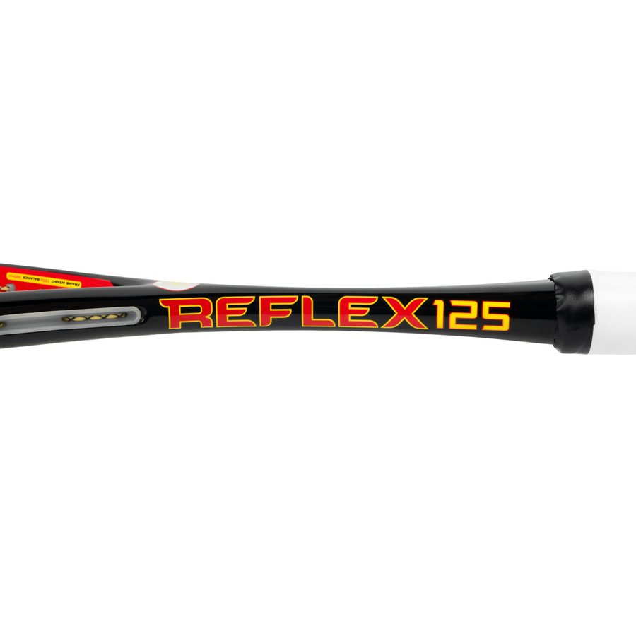 Harrow Reflex 125 Tarek Momen Squash Racquet, Black/Red/Yellow