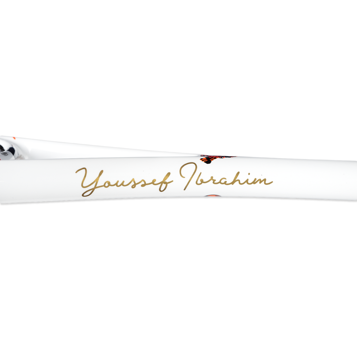 Harrow Spark 115 Squash Racquet, Custom Youssef Ibrahim, White/Black/Orange