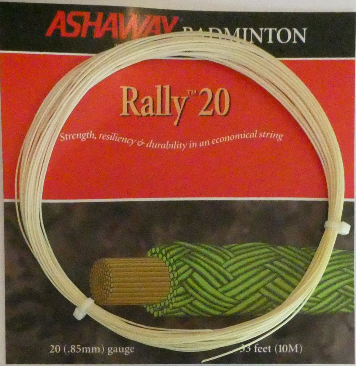 Ashaway Rally 20 Badminton String, Natural, 10 M SET
