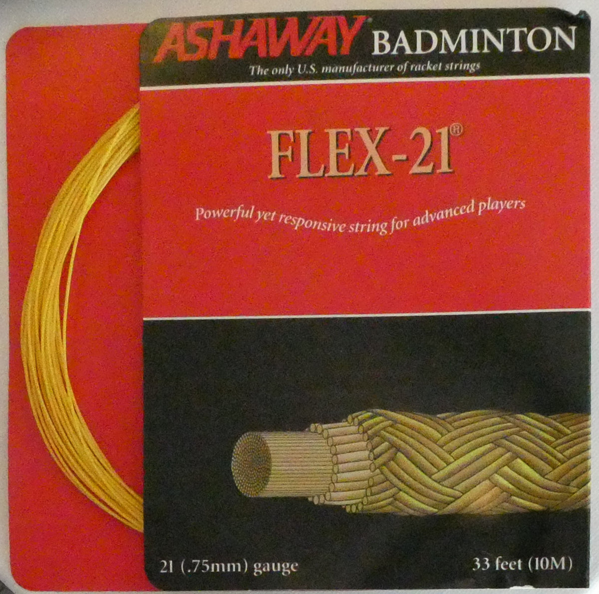 Ashaway Flex 21 Badminton String, Yellow, 10 M SET