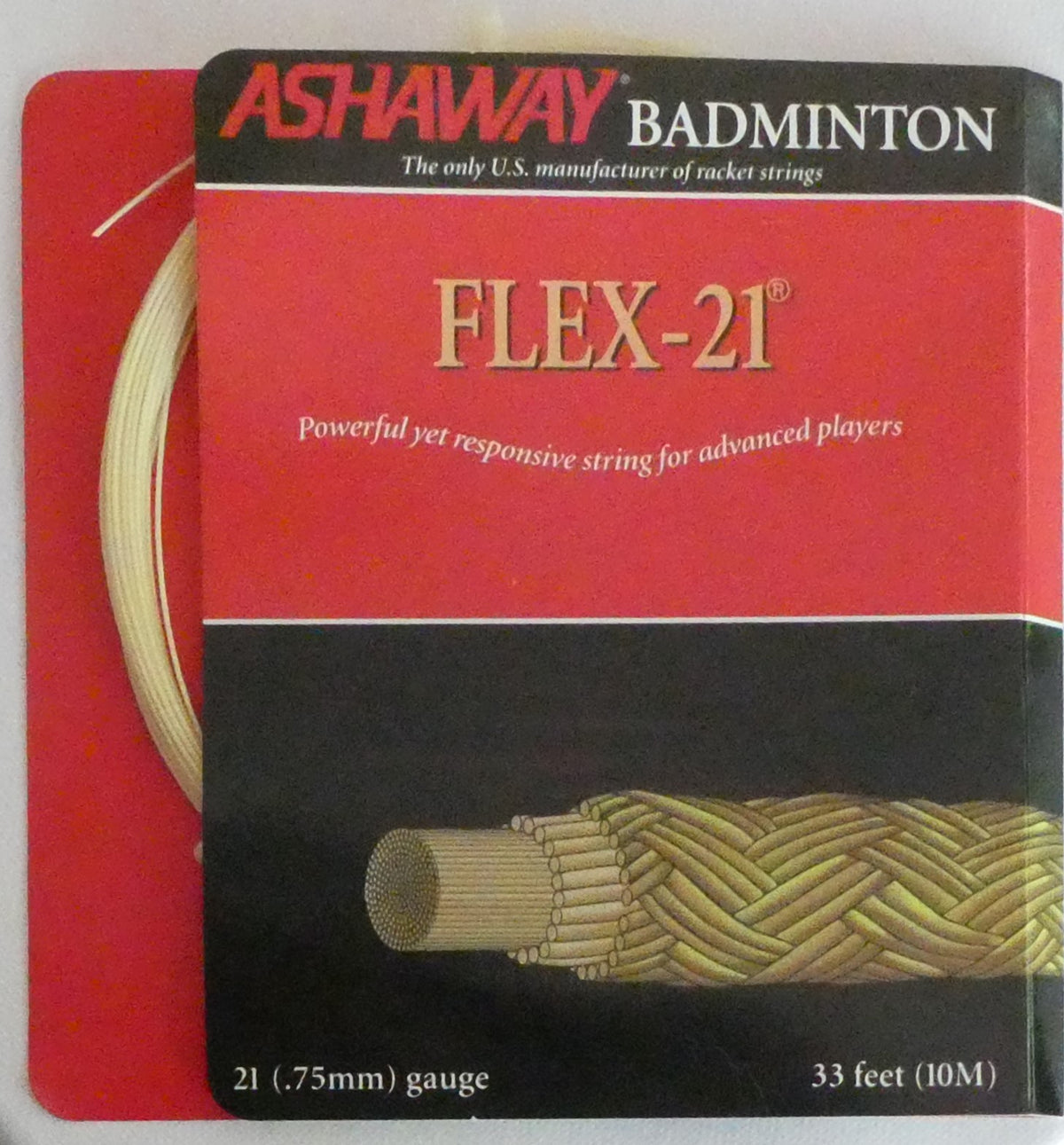 Ashaway Flex 21 Badminton String, Natural, 10 M SET