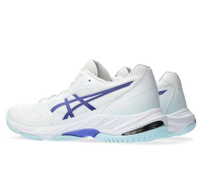 SAVE $25 - Asics Netburner Ballistic FF 3 Unisex Court Shoes, White /Blue Violet