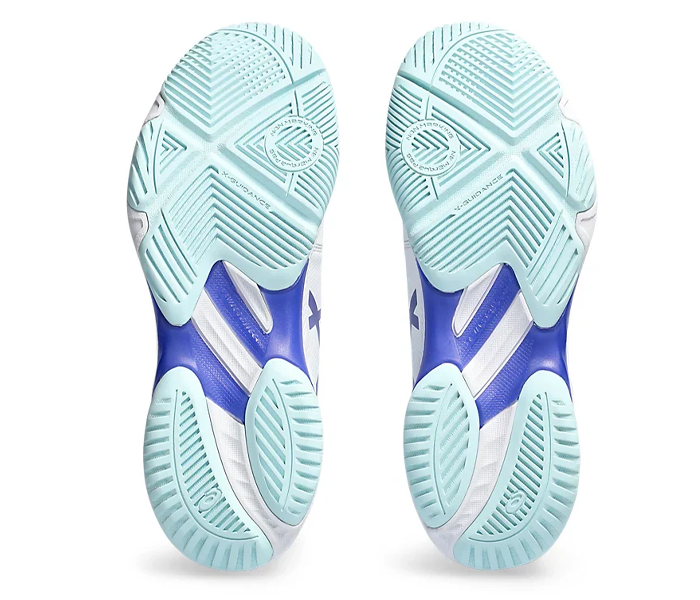 SAVE $25 - Asics Netburner Ballistic FF 3 Unisex Court Shoes, White /Blue Violet