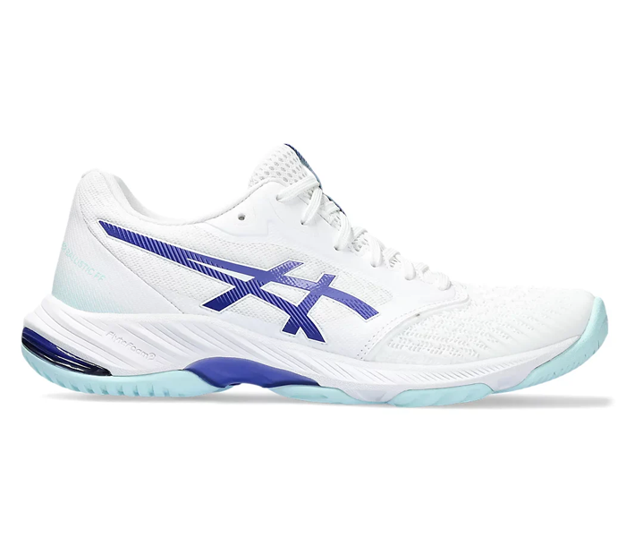 SAVE $25 - Asics Netburner Ballistic FF 3 Unisex Court Shoes, White /Blue Violet