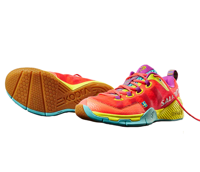 Salming Kobra Women's Court Shoes, Diva Pink/Turquoise