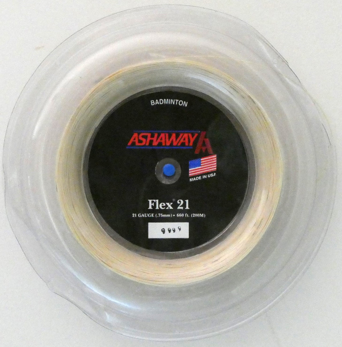 Ashaway Flex 21 Badminton String, Natural, 200 M REEL