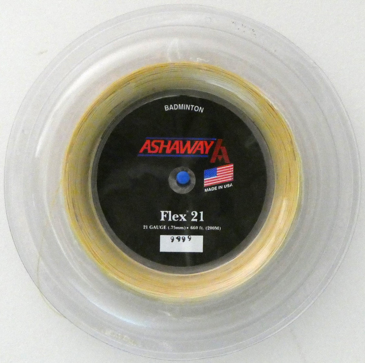 Ashaway Flex 21 Badminton String, Yellow, 200 M REEL