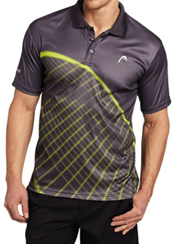 Head Grand Slam Polo, Dark Gray/Yellow
