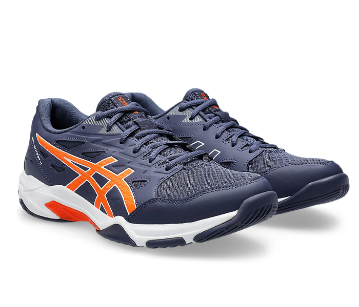 Asics Gel-Rocket 11 Men's Court Shoes, Indigo Fog/Nova Orange