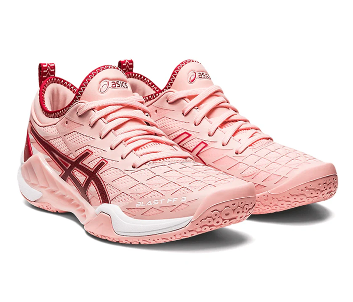 Asics Blast FF 3 Women's Court Shoes, Frosted Rose/Cranberry