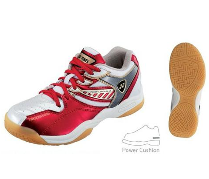 Yonex SHB-102 Junior Power Cusion Court Shoes, White, SIZE