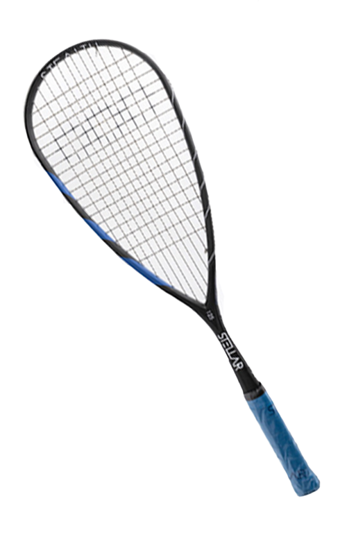 Stellar Stealth Squash Racquet, Black/Royal Blue