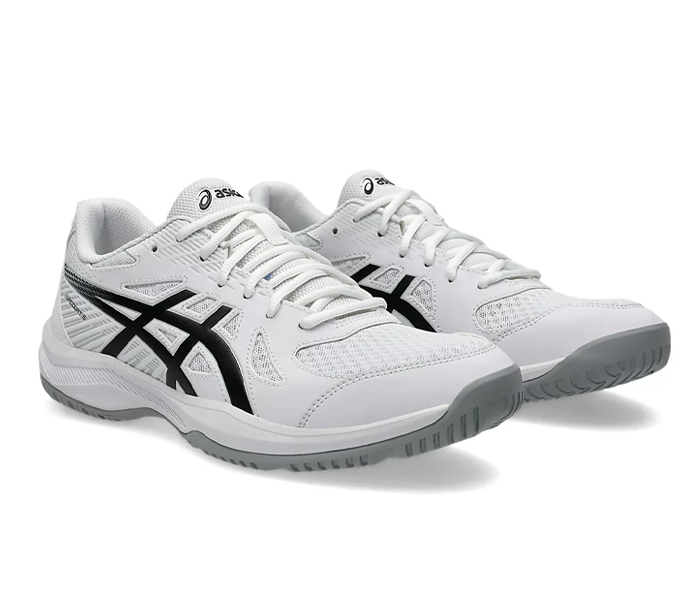 Asics Upcourt 6 Men's Court Shoes, White / Black