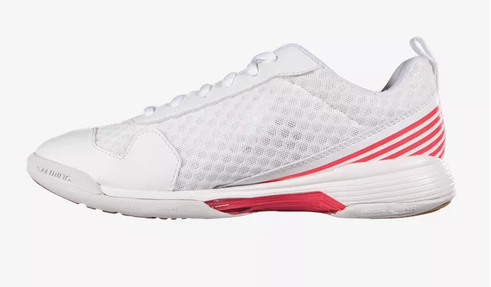 new - Salming Viper SL Women's Court Shoes, White / Fire Red