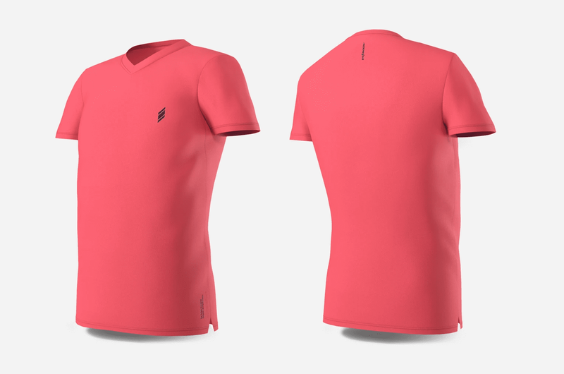 Eye Rackets Inline V-Neck Shirt, Peach