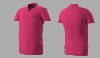 Eye Rackets Performance Line V-Neck Shirt, Pink / Navy Trim, Size XXL