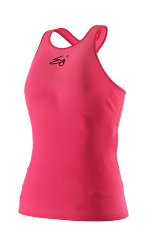 Eye Rackets Performance Line Women's Racerback Tank, Pink / Black Trim