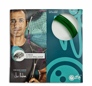 Eyerackets X.Tech 16.6g / 1.2 mm, Green, Squash String, SET