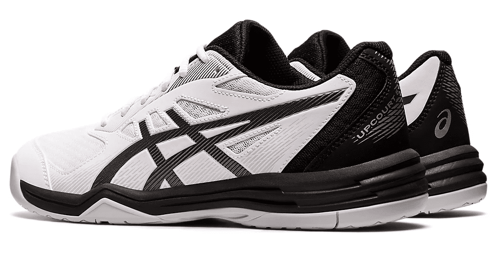 Seasonal sale - Asics Upcourt 5 Men's Court Shoes, White / Gunmetal - SAVE $10 - discount in the cart