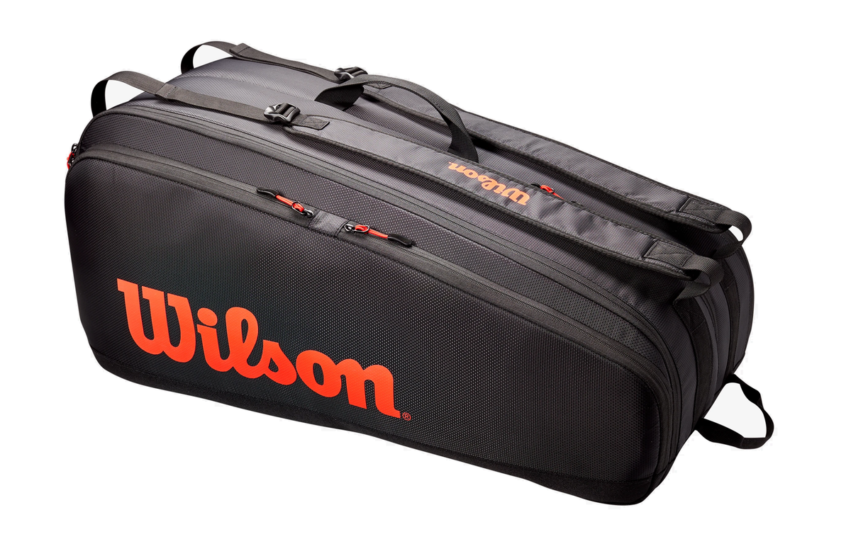 Wilson Tour 12 pack Racquet Bag, Red / Black
