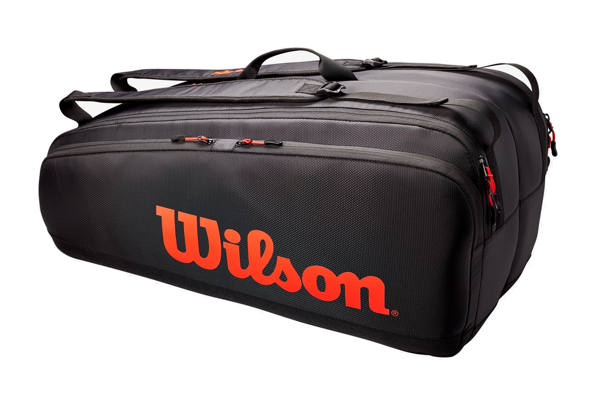 Wilson Tour 12 pack Racquet Bag, Red / Black