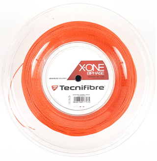 Tecnifibre X-One Biphase Squash String, 18 g, Orange, REEL –