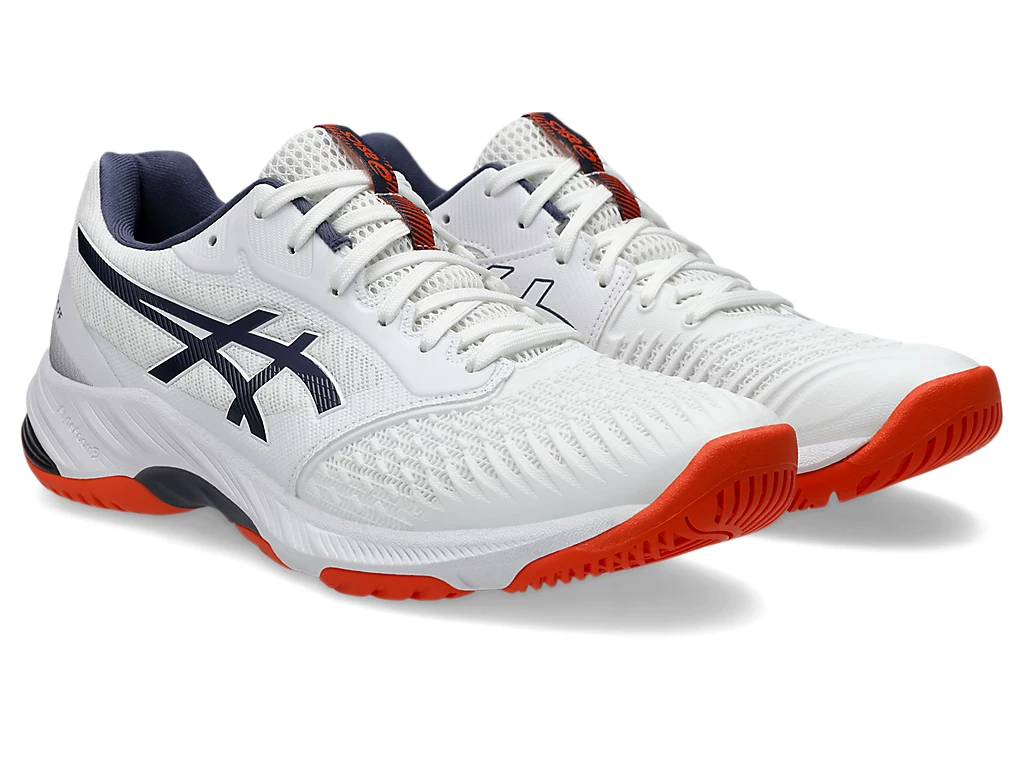 new color - Asics Netburner Ballistic FF 3 Men's Shoes, White/Indigo Fog