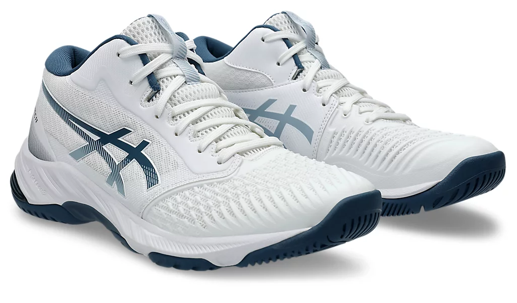 new color - Asics Netburner Ballistic FF MT 3 Men's Shoes, White/Vintage Indigo