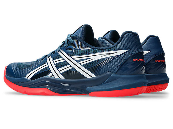 new - Asics Powerbreak FF Men's Court Shoes, Mako Blue/White