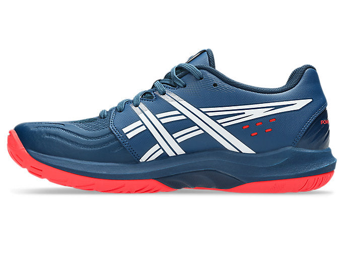 new - Asics Powerbreak FF Men's Court Shoes, Mako Blue/White