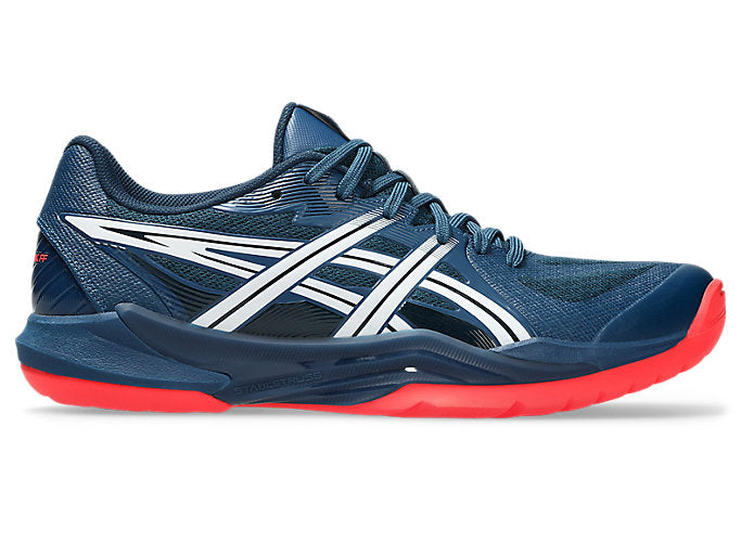 new - Asics Powerbreak FF Men's Court Shoes, Mako Blue/White