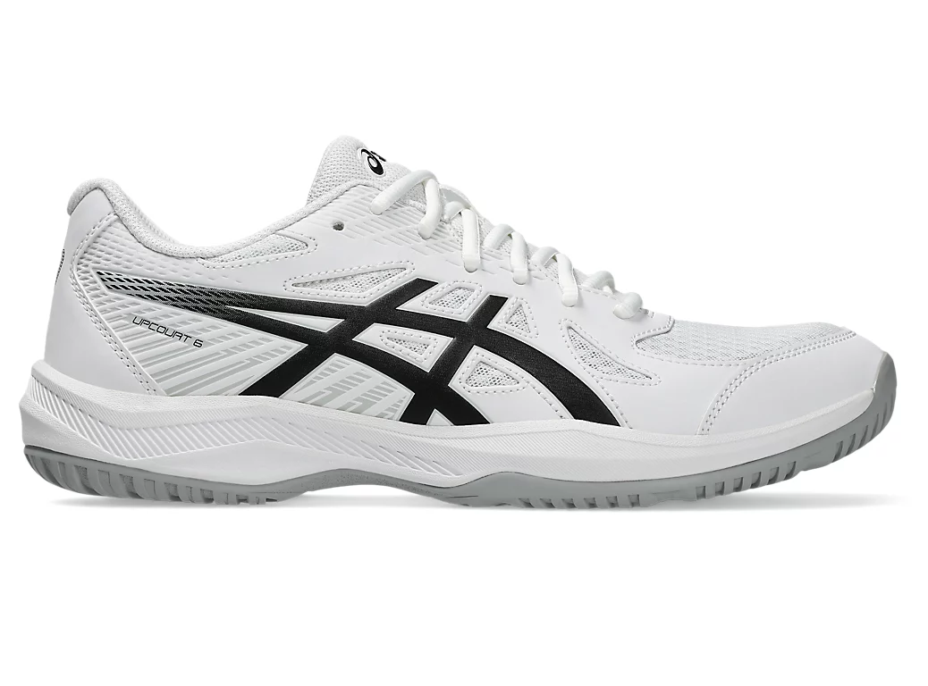 SALE - Asics Upcourt 6 Men's Court Shoes, White / Black