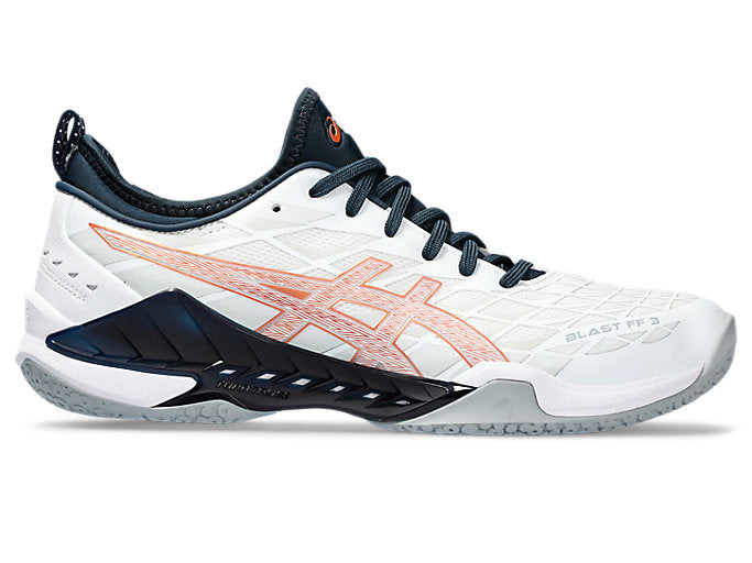 Asics Blast FF 3 Men s Court Shoes White Pure Bronze SquashGear