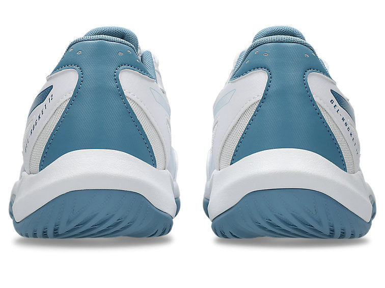 Asics Gel-Rocket 12 Men's 2E Wide Court Shoes, White/Cool Grey