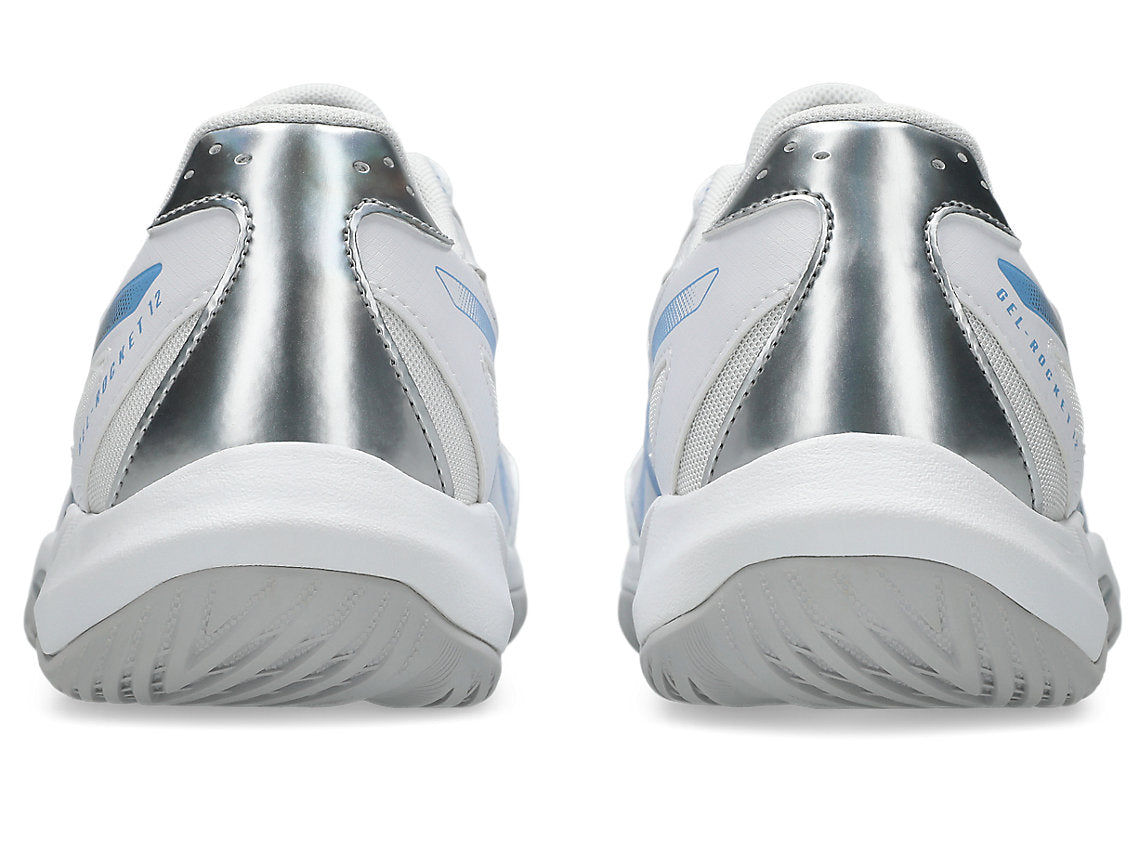 new - Asics Gel Rocket 12 Men's Court Shoes, White/Cloud Grey