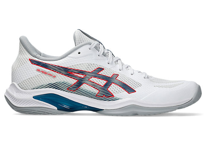 new - Asics Blade FF 2 Men's Court Shoes, White/Mako Blue
