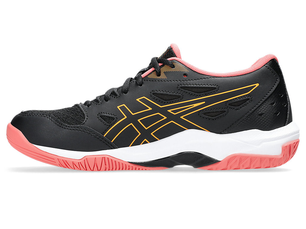 Asics Gel-Rocket 11 Women's Court Shoes, Black/Orange Pop