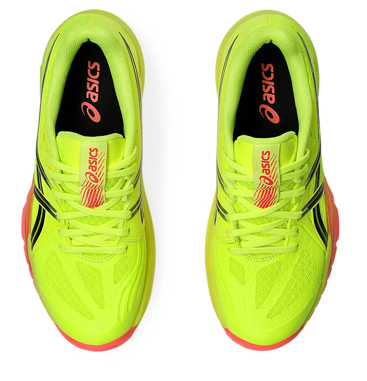 new - Asics PowerBreak FF Paris Women's Court Shoes, Safety Yellow / Black