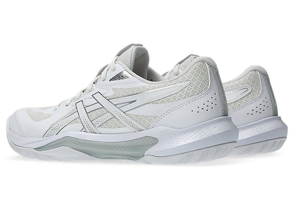 Asics Gel Tactic 13 Women's Court Shoes, White/Pure Silver