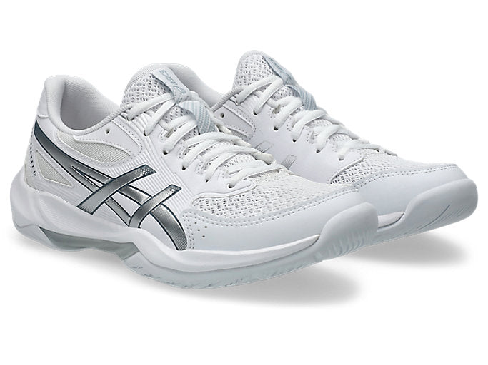 Gel Rocket 12 Women's Court Shoes, White/Pure Silver