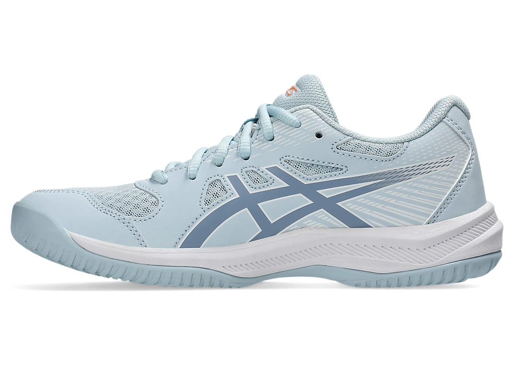 SALE - Asics Upcourt 6 Women's Court Shoes, Grey / Grey Blue