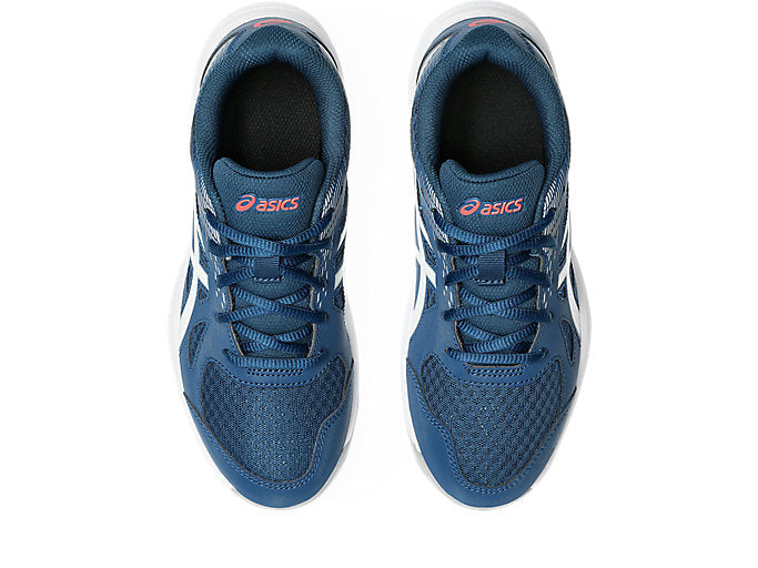 Asics Upcourt GS 6 Junior Court Shoes, Mako Blue/White
