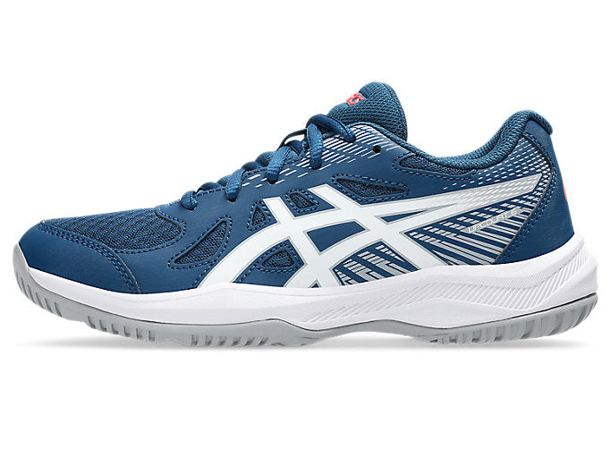 Asics Upcourt GS 6 Junior Court Shoes, Mako Blue/White