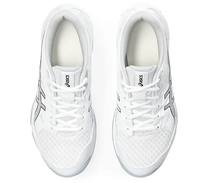 Asics Gel-Rocket 11 Women's Court Shoes, White/Pure Silver