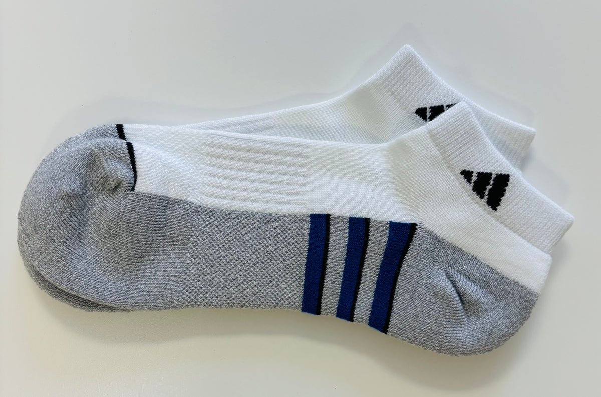 Adidas Low Cut Performance Men's Socks, 1 Pair, White/Blue